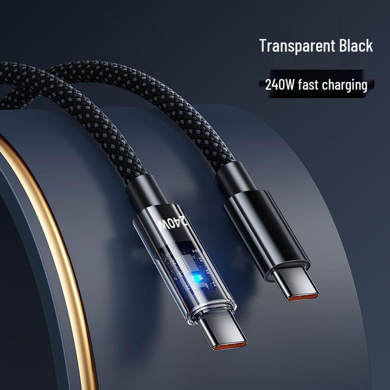 240W Dual Type-C Fast Charging Cable for Apple, Huawei, Vivo, and Oppo Laptops