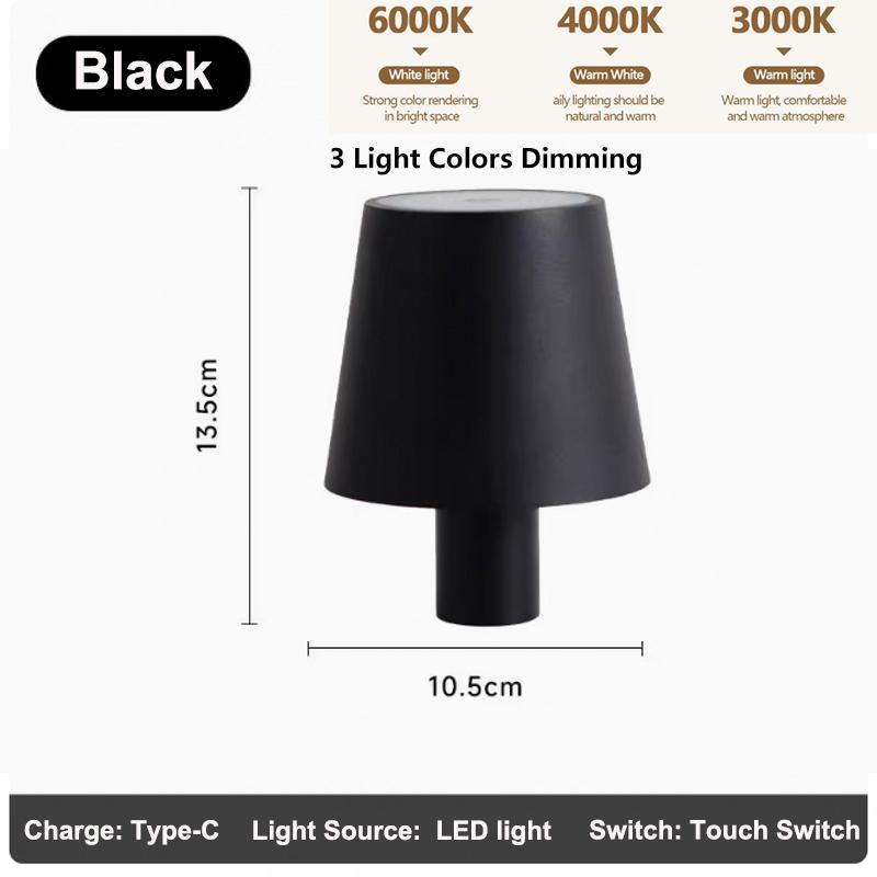 

Wine Bottle LED Wireless Table Lamp 2000mAh 7 Colors Dimmable RGB USB Rechargeable Dining Table Lights Beverage Lamp Top touch 0-5W