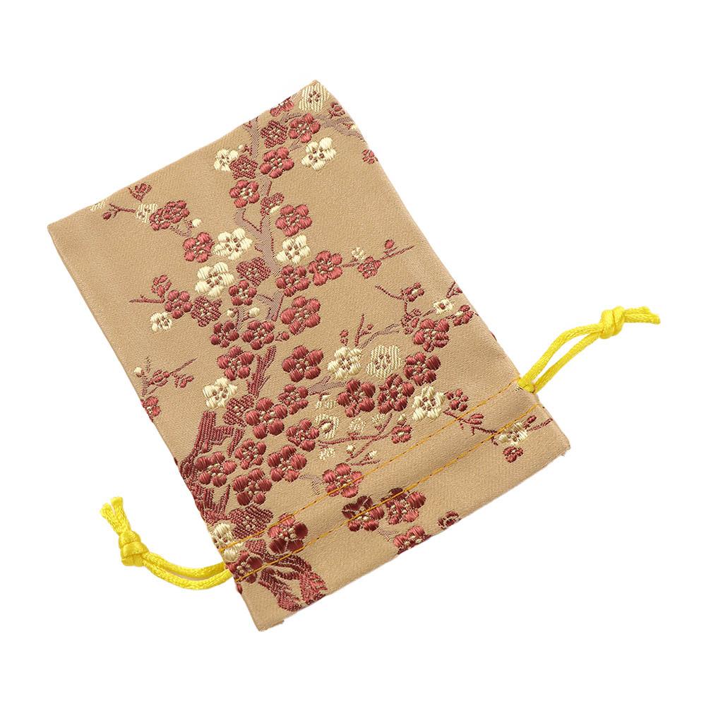 Candy Tie Party Drawstring Embroidered Gift Pouch Jewelry Packaging Bag Satin Storage Bag