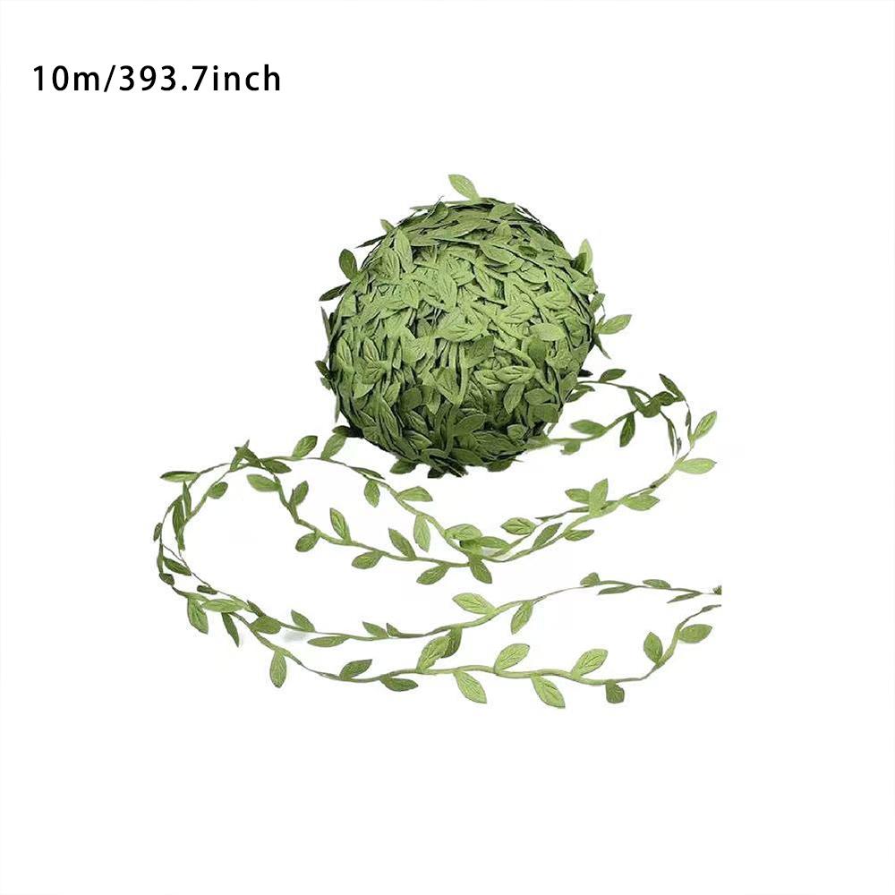 

Runtow 10/20M Silk Leaf-Shaped Handmake Artificial Leaves ,Wedding Wreath Garland ,Gift Scrapbooking Craft Fake Flower