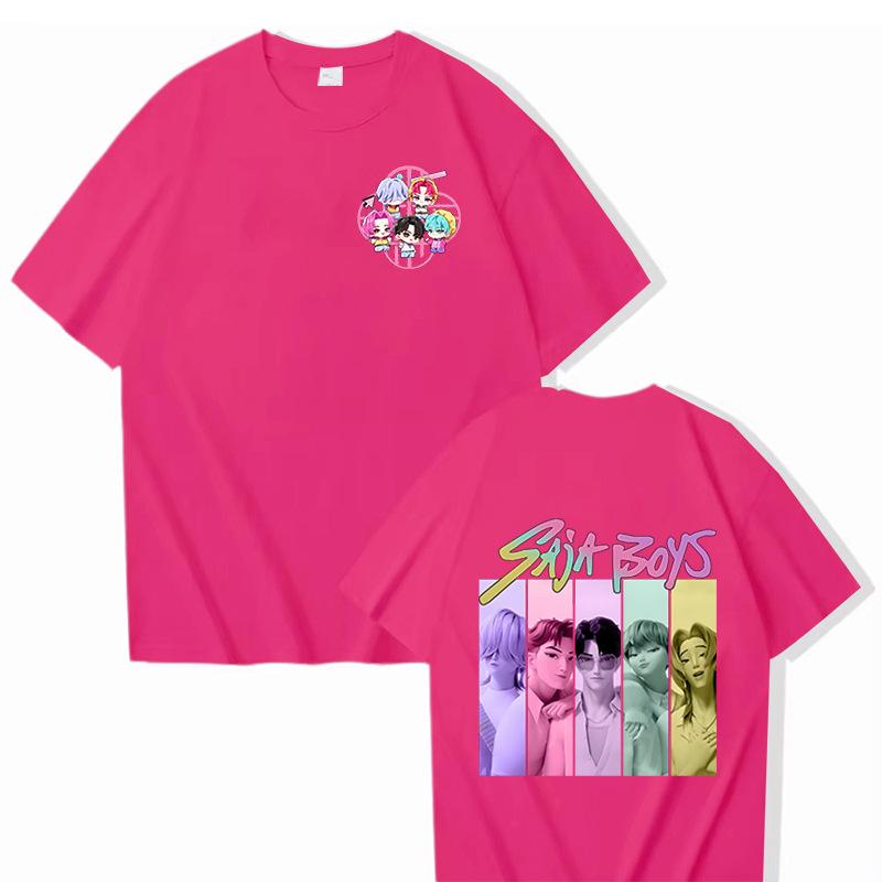 16 Colors Kpop Demon Hunters T-Shirt Kpop Women Men Casual Oversized Y2k Short Sleeves Loose Male Female Clothing Top