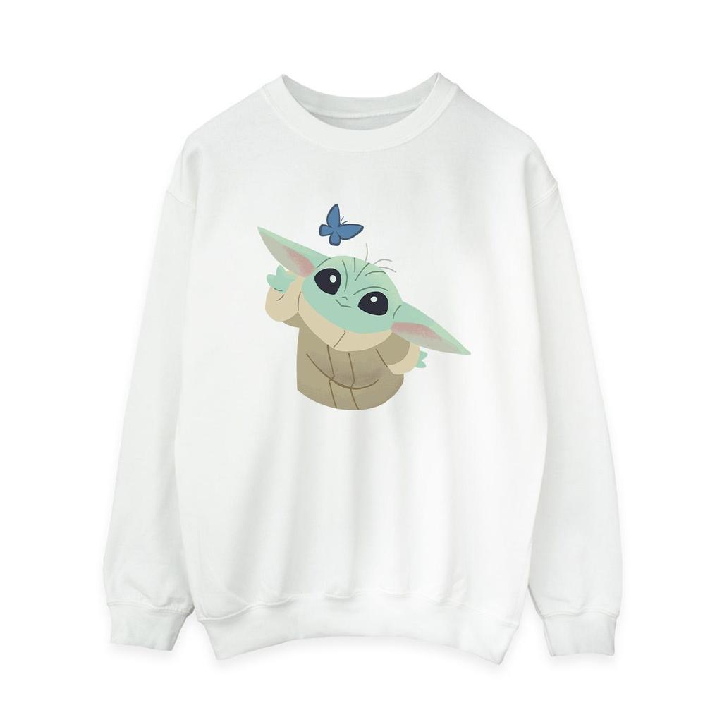 Star Wars Womens/Ladies The Mandalorian Butterfly Catching Sweatshirt