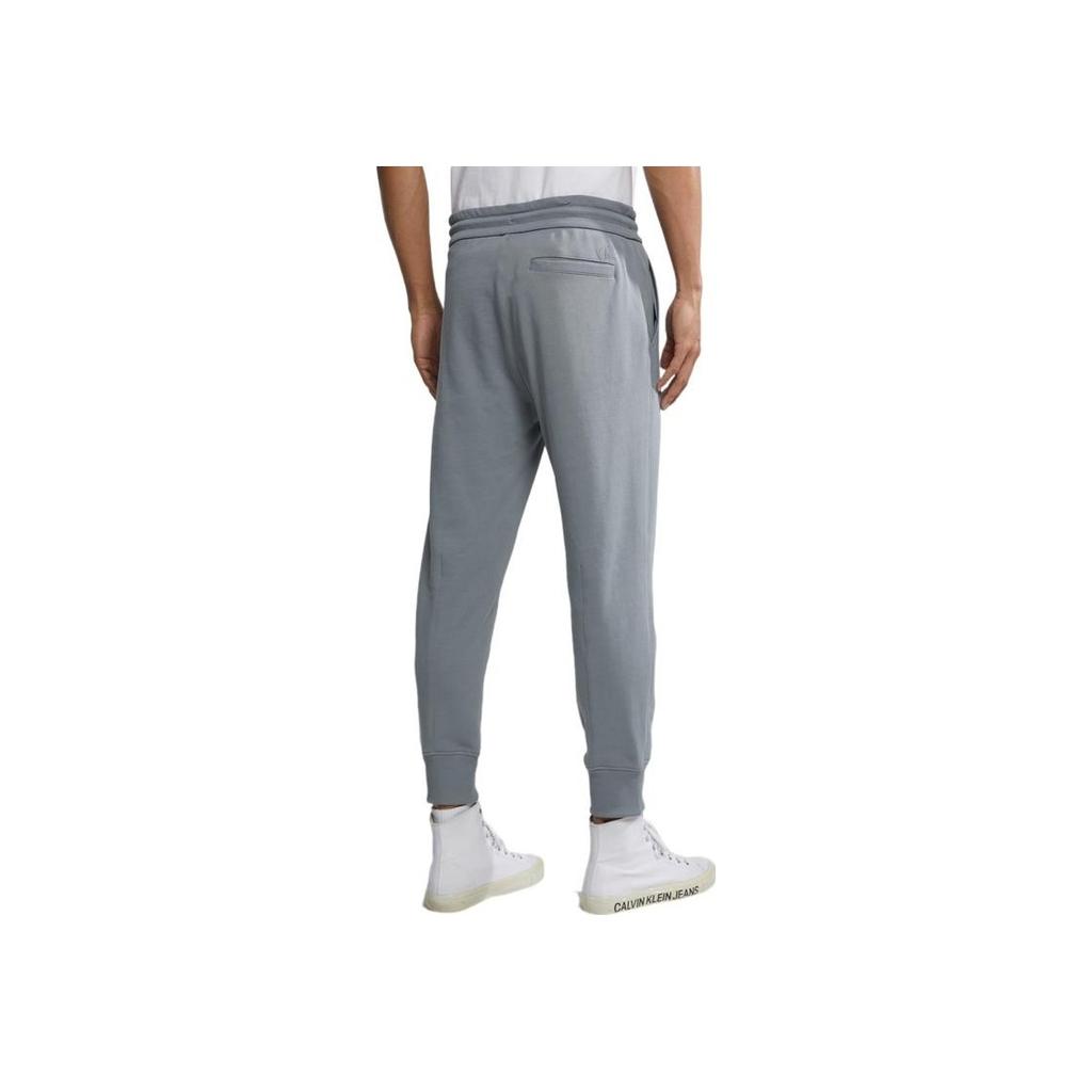 Calvin Klein Fashion Minimalist Layered Print Drawstring Cuffed Cotton Casual Knit Sweatpants Men Bottoms Gray J323310-PN6