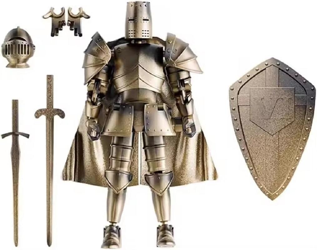 Medieval Action Figures Knight Armor Action Figure Multi-Jointed Movable Robot Mannequin T13 13 Action Figure(Assembly Required)