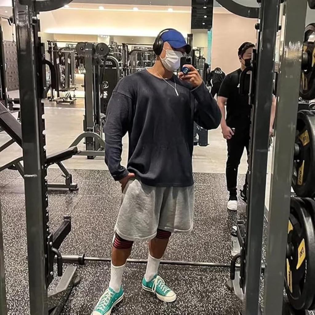 Mechieng Long Sleeve T-Shirt, Solid Cotton, Training Wear, Sweatshirt, Plus Size, Light Gray, Size L