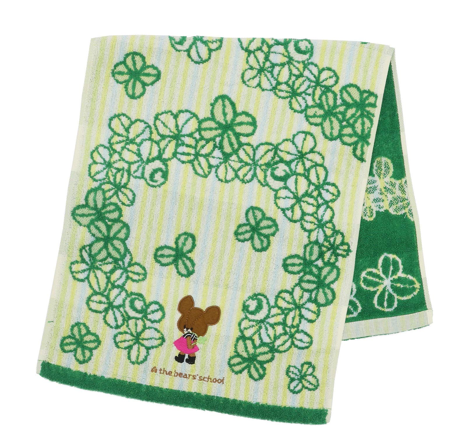 

Marushin Face 34 x featuring Four Leaf Clover and 4335001800 Towel, The Bears School, 80cm, Jackie, 100% Cotton,
