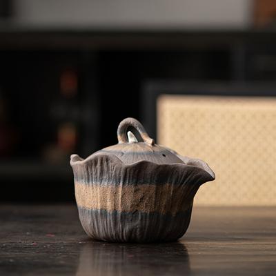 Coarse Ceramic Teapot Ceramic Tea Set Tea Maker Handmade Single Pot Household Japanese Retro Hand Grab Pot Fast Guest Pot