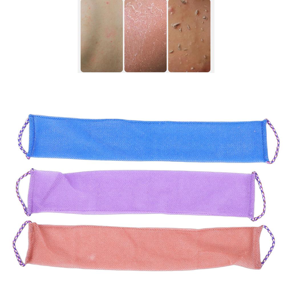 African Exfoliating Net Sponge with Handles   Cleansing   Washcloth Back Scrubber for Shower