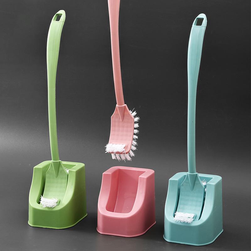 Wall-Mounted & Floor-Standing Toilet Brush Set with Long Handle for Thorough Cleaning