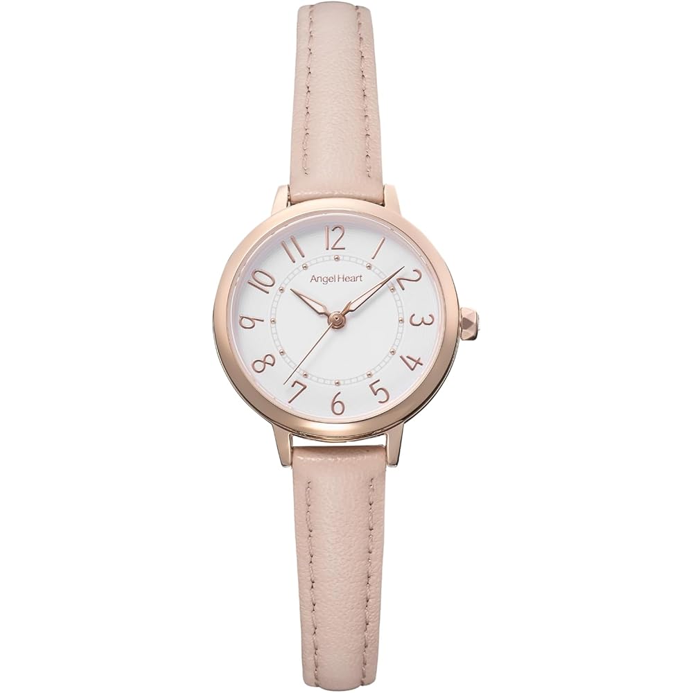 Angel Heart Flower Time Solar Watch for Women Leather Strap OA26P-PK