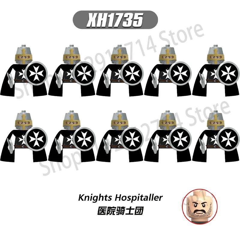 10Pcs/Set Historical Medieval Sparta Heroes Crusader Roman Soldiers Building Blocks Military Action Figures Bricks Toys For Kids