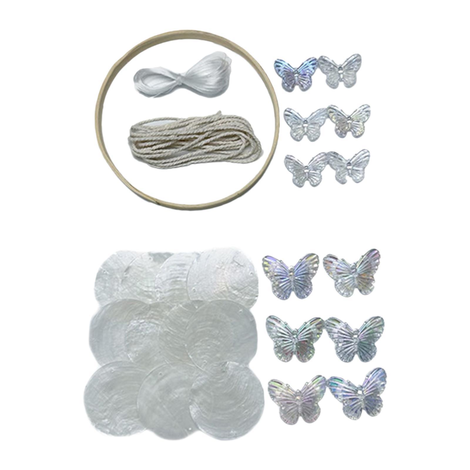 

Набор «Сделай сам» для изготовления ветряных колокольчиков из ракушек для женщин, декоративные мобили, поделка белый