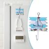 Coat Hooks Wooden Heavy Duty Decorative Rustic Storage Yacht Shaped Towel Hooks Key Holder For Backpack Umbrella Clothes Towel