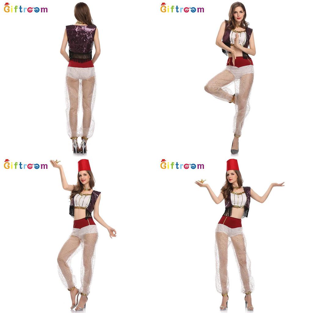 Elegant Adult Sheer Mesh Festival Costume For Women With Glittering Gold Accents