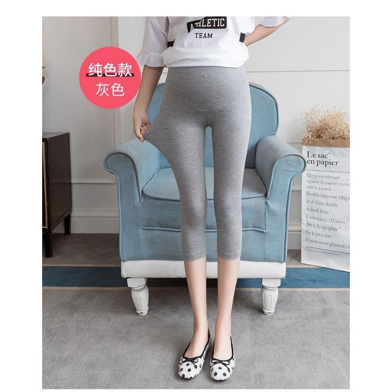 Maternity leggings summer thin seven-point pants loose large size pregnancy support shorts nine-point pants summer small women