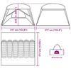 Family Tent for 6 Persons Grey and Orange Waterproof