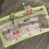 Transparent Pen Bags Cute Cherry Stationery Bag Cartoon Triangle Pencil Bag  School Supplies