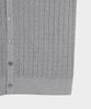 Brooks Brothers Cotton Cable Polo Cardigan (Grey) (Bbwcmmf302)