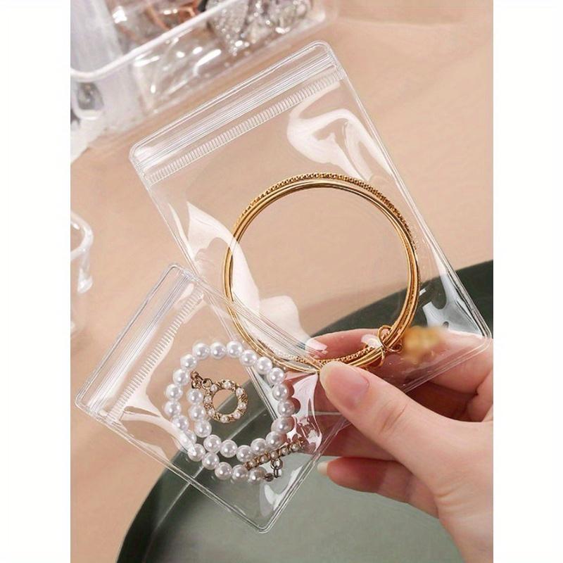 20pcs Jewelry Storage Bag, Thickened PVC Transparent Sealing Bags For Jewelry,Portable Packaging Bags For Silver And Gold Jewelry Separation
