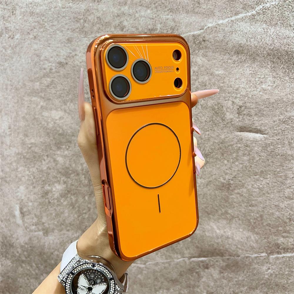 Luxury Plating For Magsafe Magnetic Camera Protection Case for iPhone 17 Pro Max Air 16 15 14 13  Bumper Shockproof Back Cover