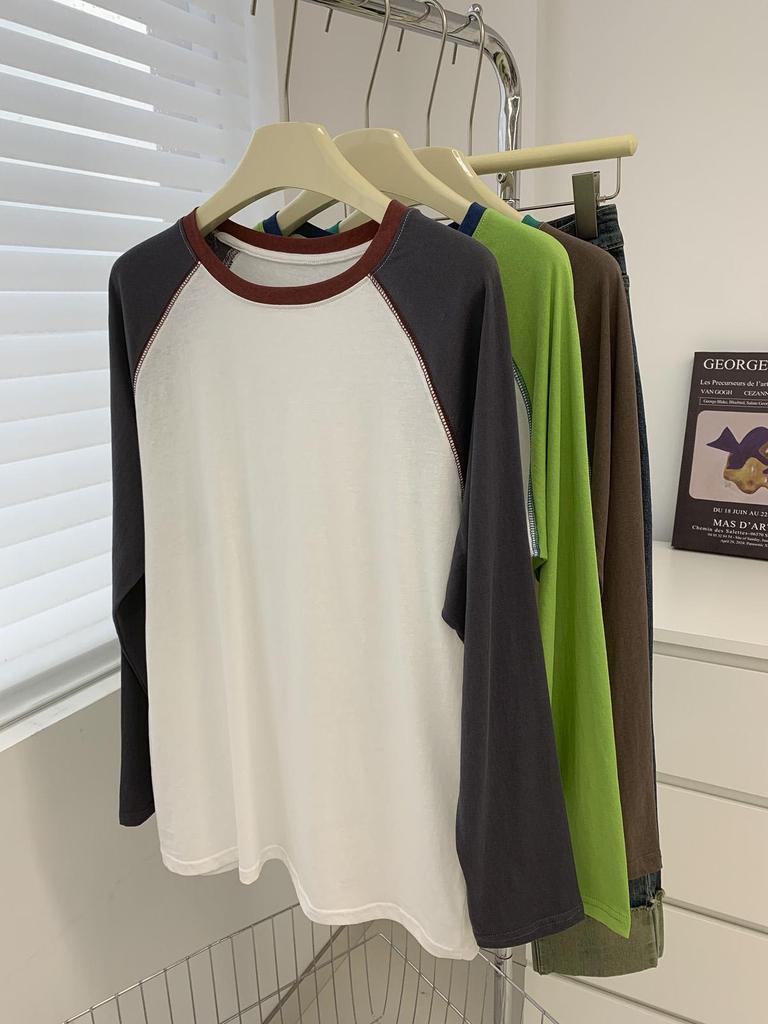 Snowflake Cotton Raglan Sleeve Sun Protection Cardigan Women's 2025 Summer Round Neck Oversized Long Sleeve T-shirt.
