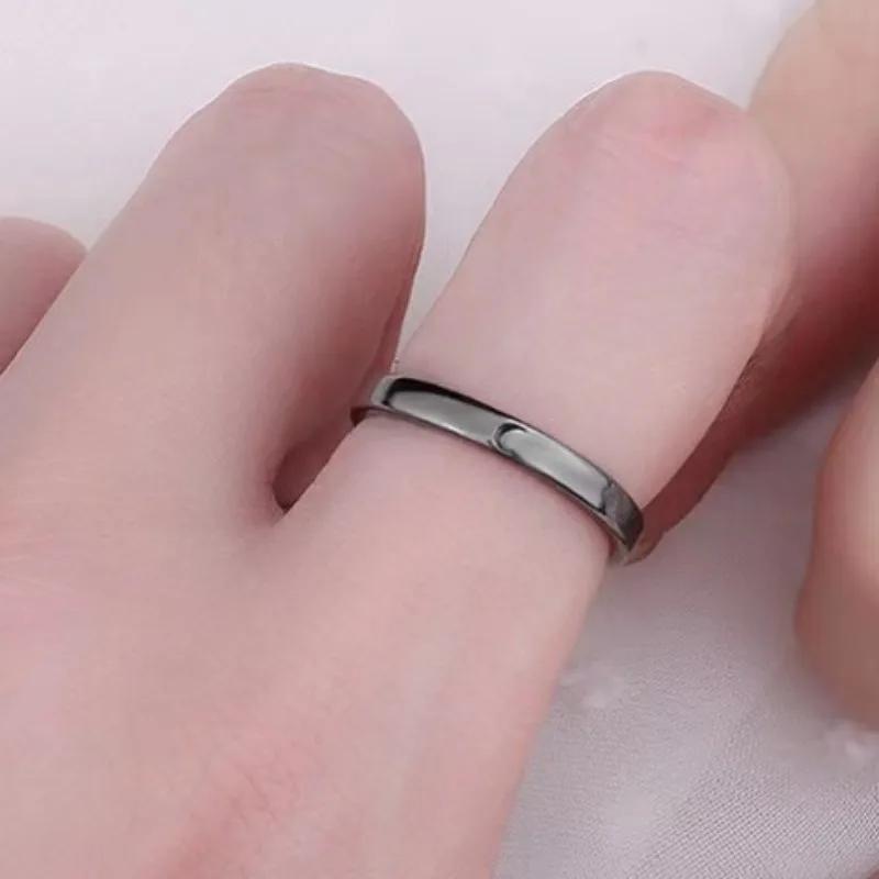 Classic Sun Moon Opening Couple Ring for Women Men Trendy Charm Black Star Ring Jewelry Wedding Anniversary Gifts