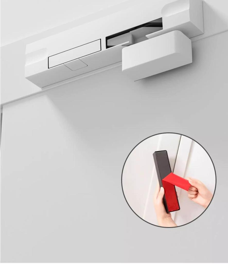 Invisible Wooden Door Closer with Rebound Damping for Outward Swing Doors