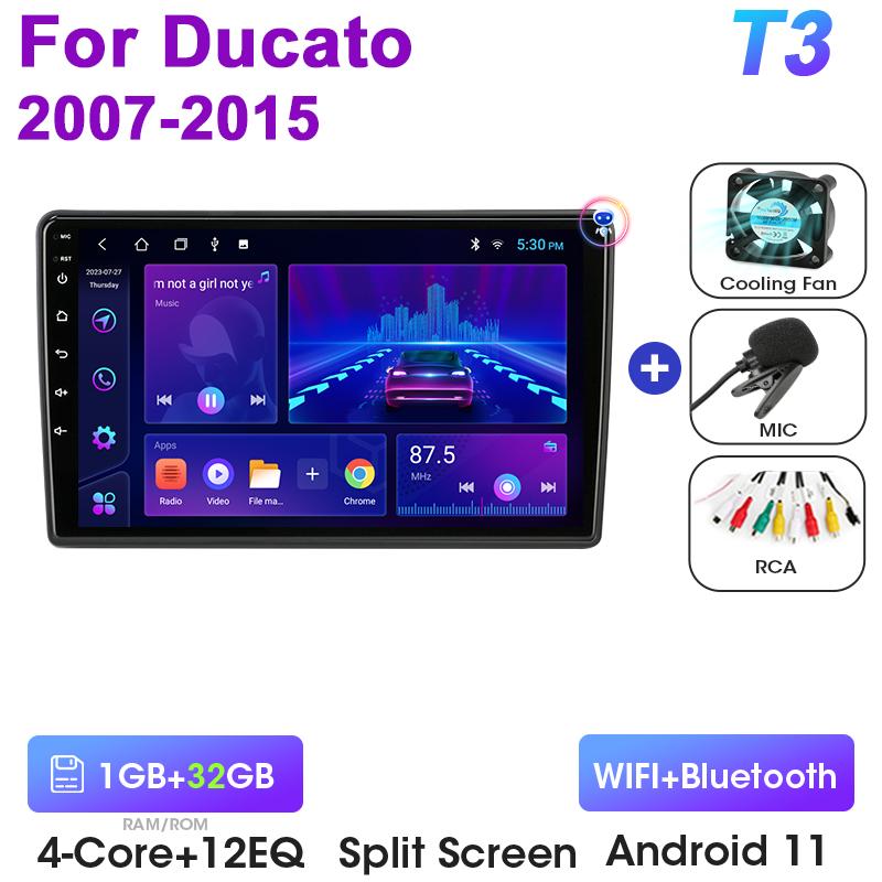 2 Din Android 12 Autoradio Für Fiat Ducato Peugeot Boxer Citroen Jumper 2 2006 -2025 Multimedia Video Player carplay Auto Stereo