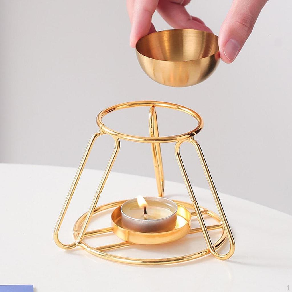 Essential Oil Burner Waxes Melt Diffuser Decorative Stainless Steel Aroma Tealight Candle
