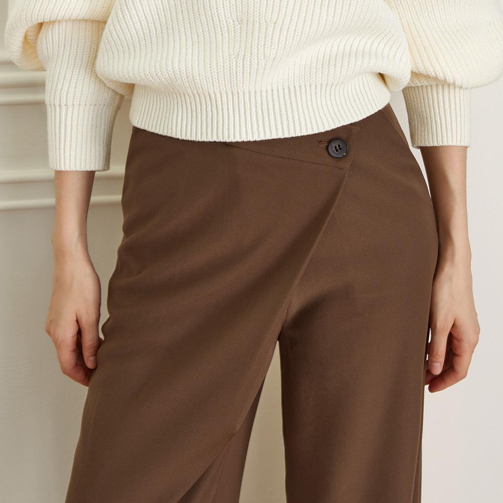 Waiwaiaiem Yy_Irregular High Waist Wide Pants
