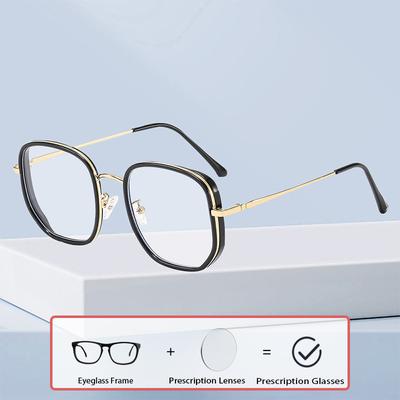 Anti-blue Light Optical Glasses Fashion Men Women Big Frame Rectangle Prescription Eyewear With Recipe Photochromic Eyeglasses