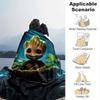 1pc Groot Printing Blanket - Soft, All-Season Throw for Office Blanket, Personalized Gift with Adorable Cartoon Design