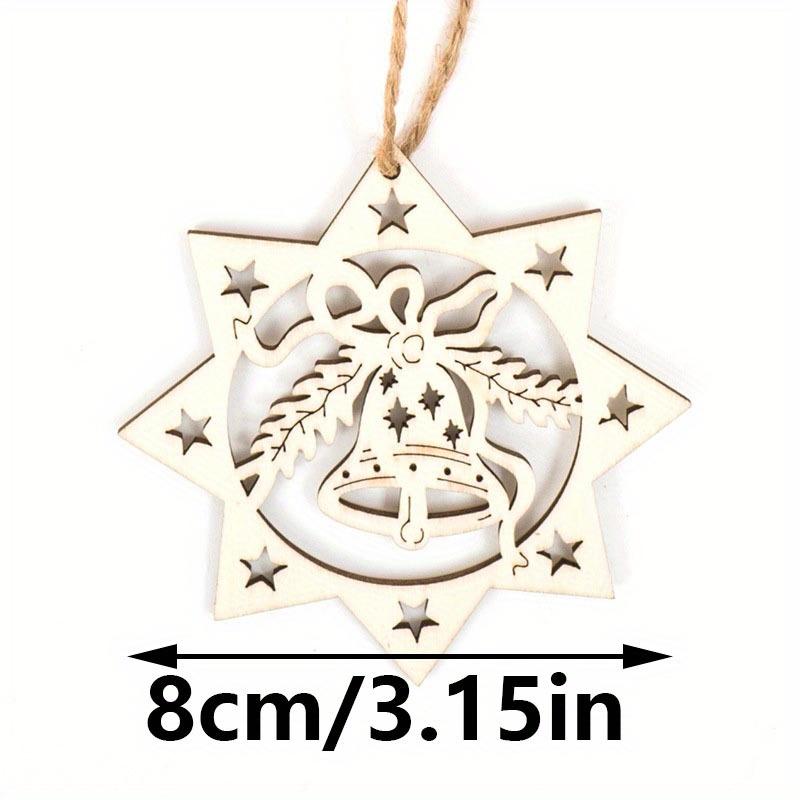 

Set of 10 unfinished wooden decorative pieces for DIY accessories, Christmas decorations, and home, bar, wedding, or party