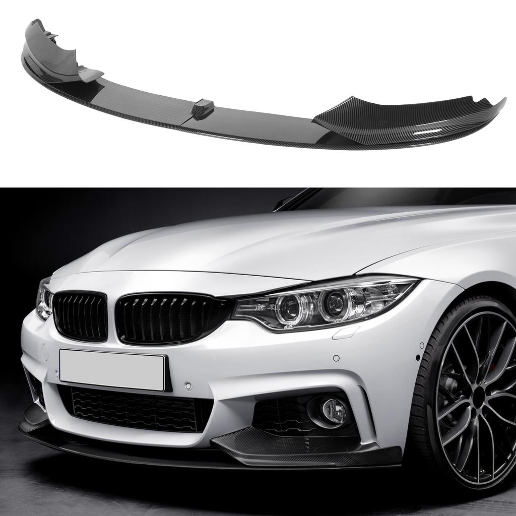4Pcs Front Bumper Lip Spoiler Deflector Splitter Fit for 4‑Series F32/F36/F33 2014‑2020Carbon Fiber Style