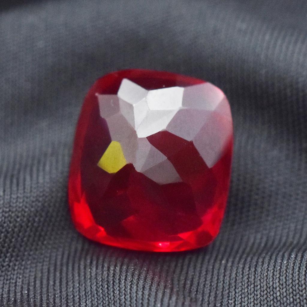 Natural Red Ruby Loose Gemstone 24.10 ct Cushion Shape for Jewelry Making and Gem Collections