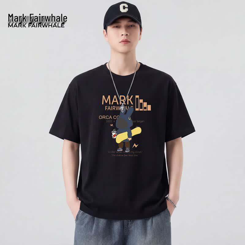Mark Fairwhale Men's 100% Cotton Short Sleeve T-Shirt