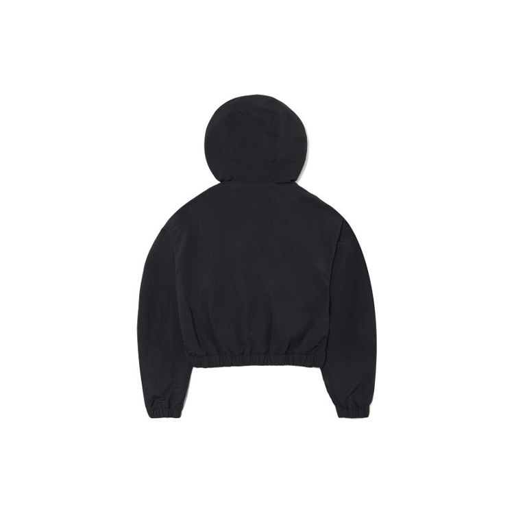 MLB New York Yankees Logo Short Hooded Jacket Women jackets Black 3FWJB0121-50BKS