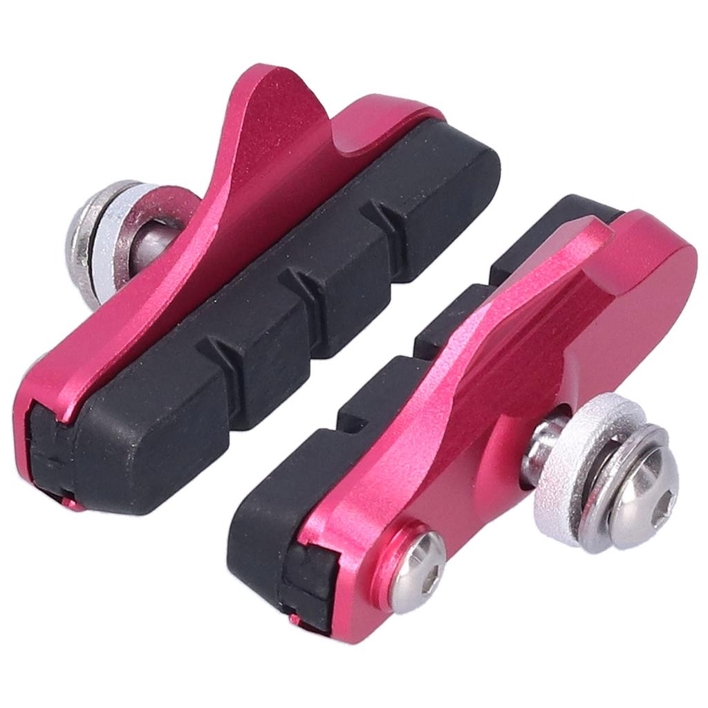 ZTTO Road Bike Brakes Pads Bicycle CBrake NoNoise NoSkid Rubber Blocks Replacement(Red )