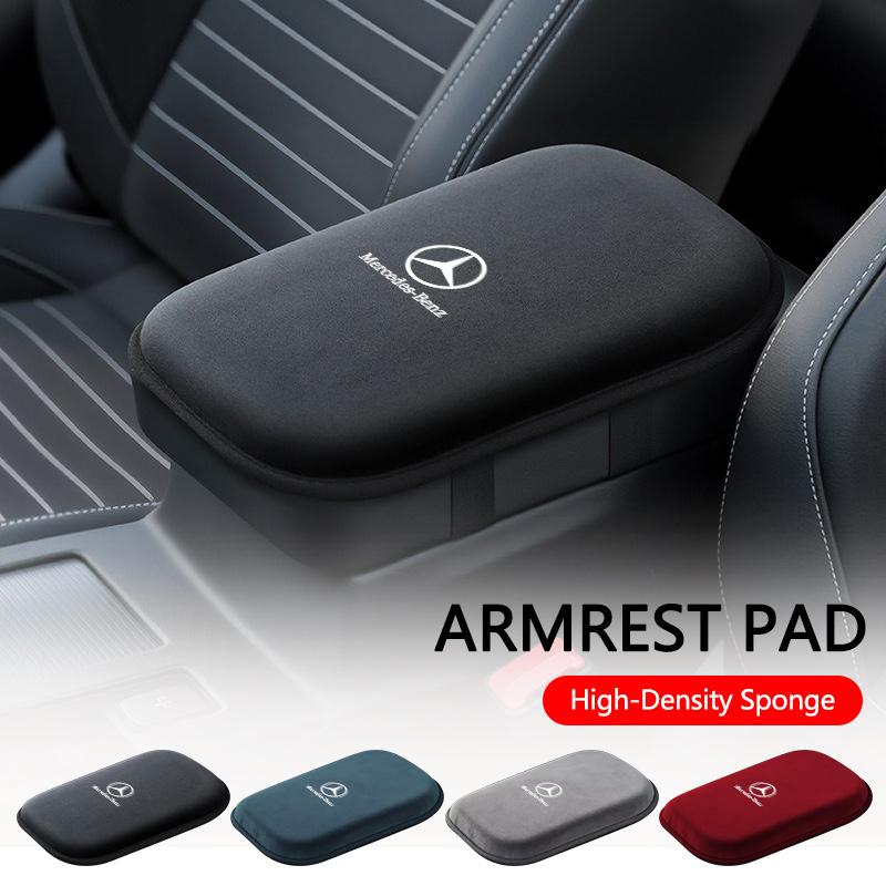 CRX1 Car Plush Armrest Pad Center Console Height Booster Pad For Mercedes Benz W210 W222 W164 W203 W205 W251 GLS CLK GLA GLE sticker
