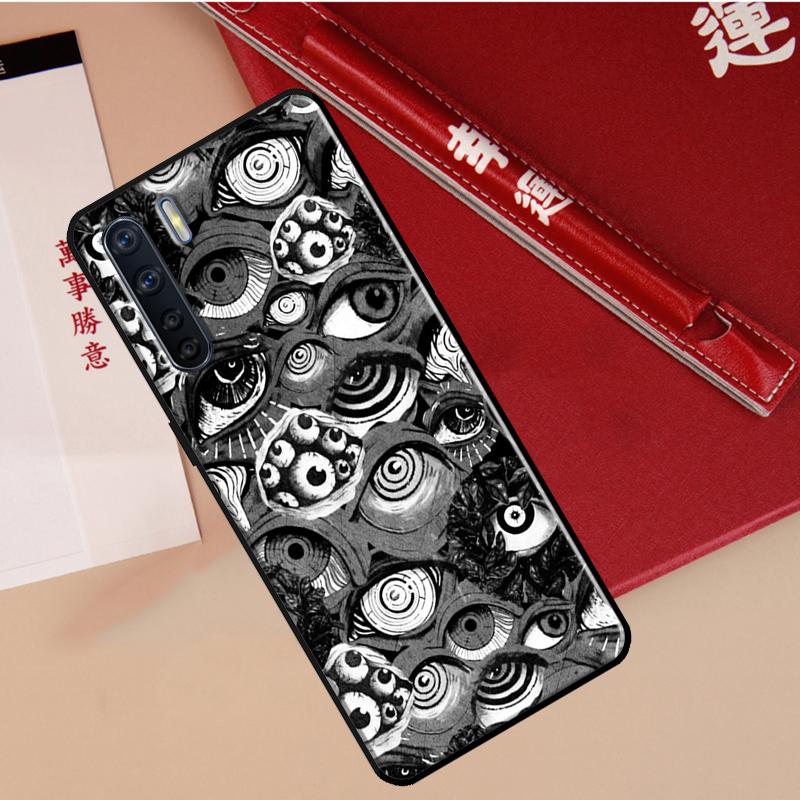 Scary Face Eyes Case For Oppo A60 A98 A58 A78 A18 A38 A80 A40 A77 A57 A17 A74 A54 A94 A96 A76 A16 A15 A5 Pro