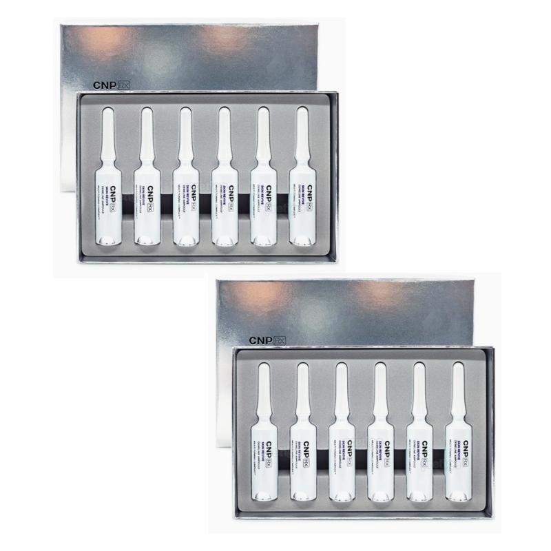 CNP RX Skin Revive demeLine Ampoule 5ml x 6 pièces - Ensemble d'ampoules coréennes triple éclat pour un teint uniforme et une peau éclatante