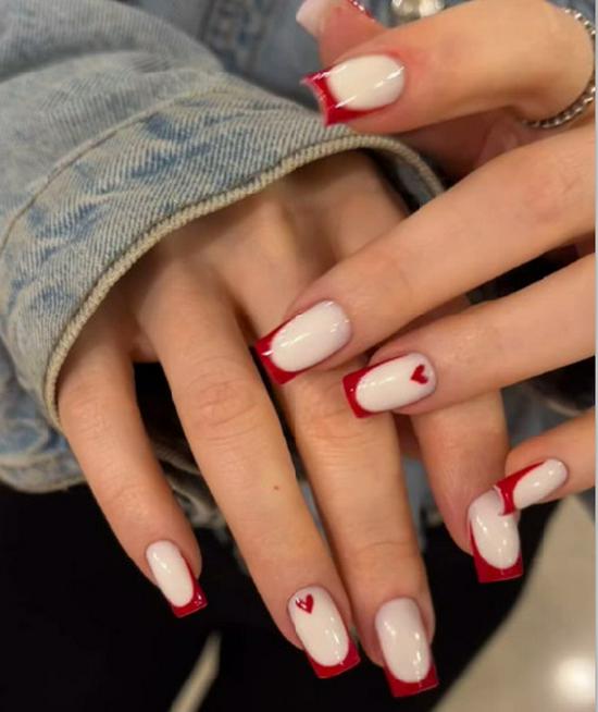 Europäische und amerikanische Gradient Pfirsichblüten Ballett Kurze Nagelspitzen