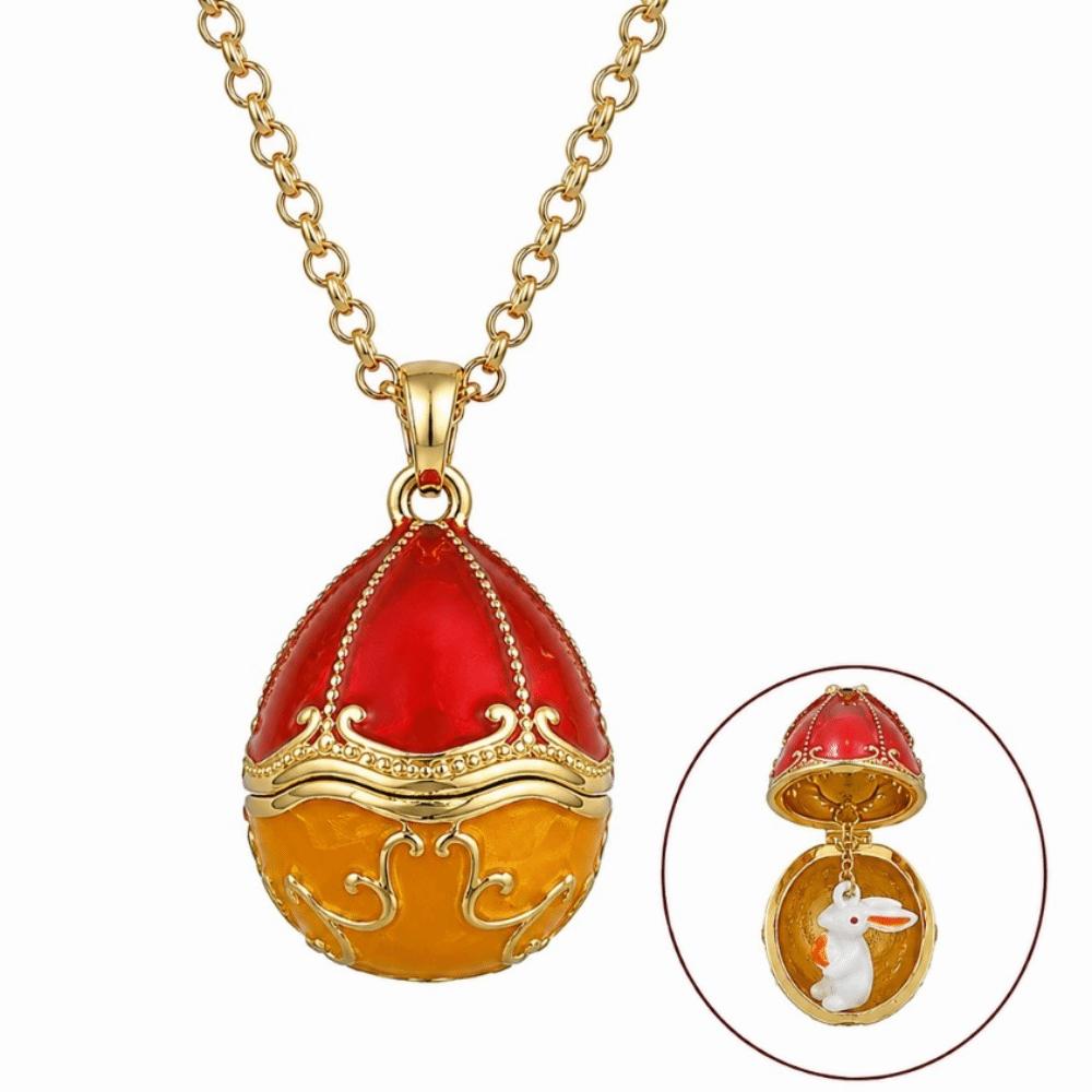 Copper Egg Pendant Necklace Egg Shape Egg Charm Vintage Style Zodiac Necklace Daily Wear