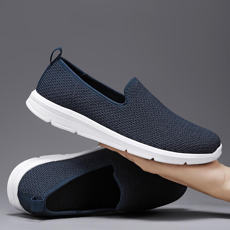 YRZL Men Casual Shoes Slip on Breathable Mesh Man Shoes Mens Sneakers Comfortable Lightweight Walking Shoes for Men Summer