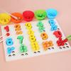 Wooden Number Color Bead Sorting Board Educational Toy For Learning Toddlers