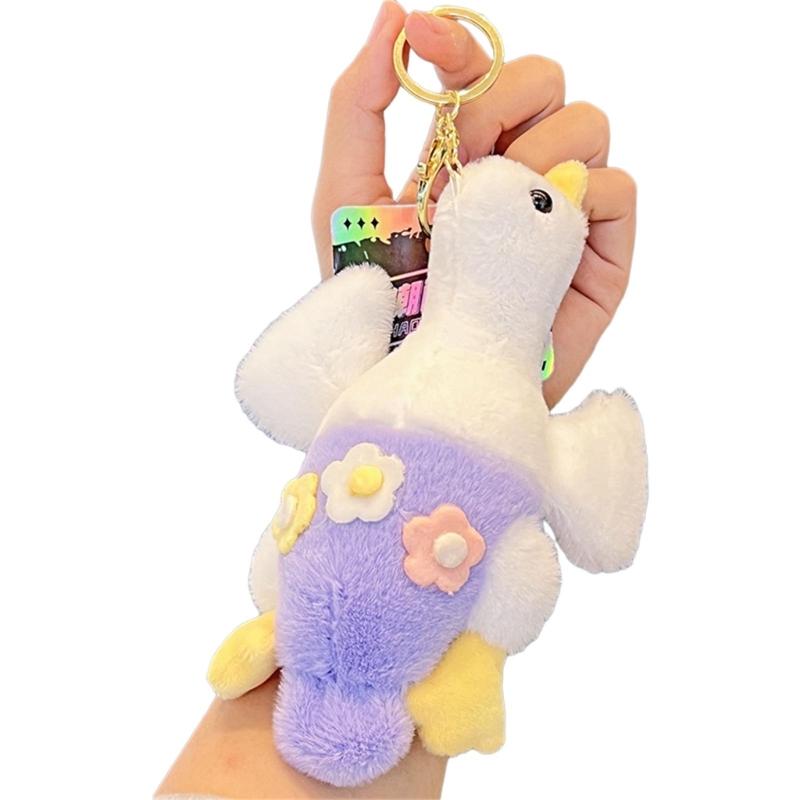 Cute Plush Animal Pendant Keychain Cartoon Keyring for Handbags and Backpacks