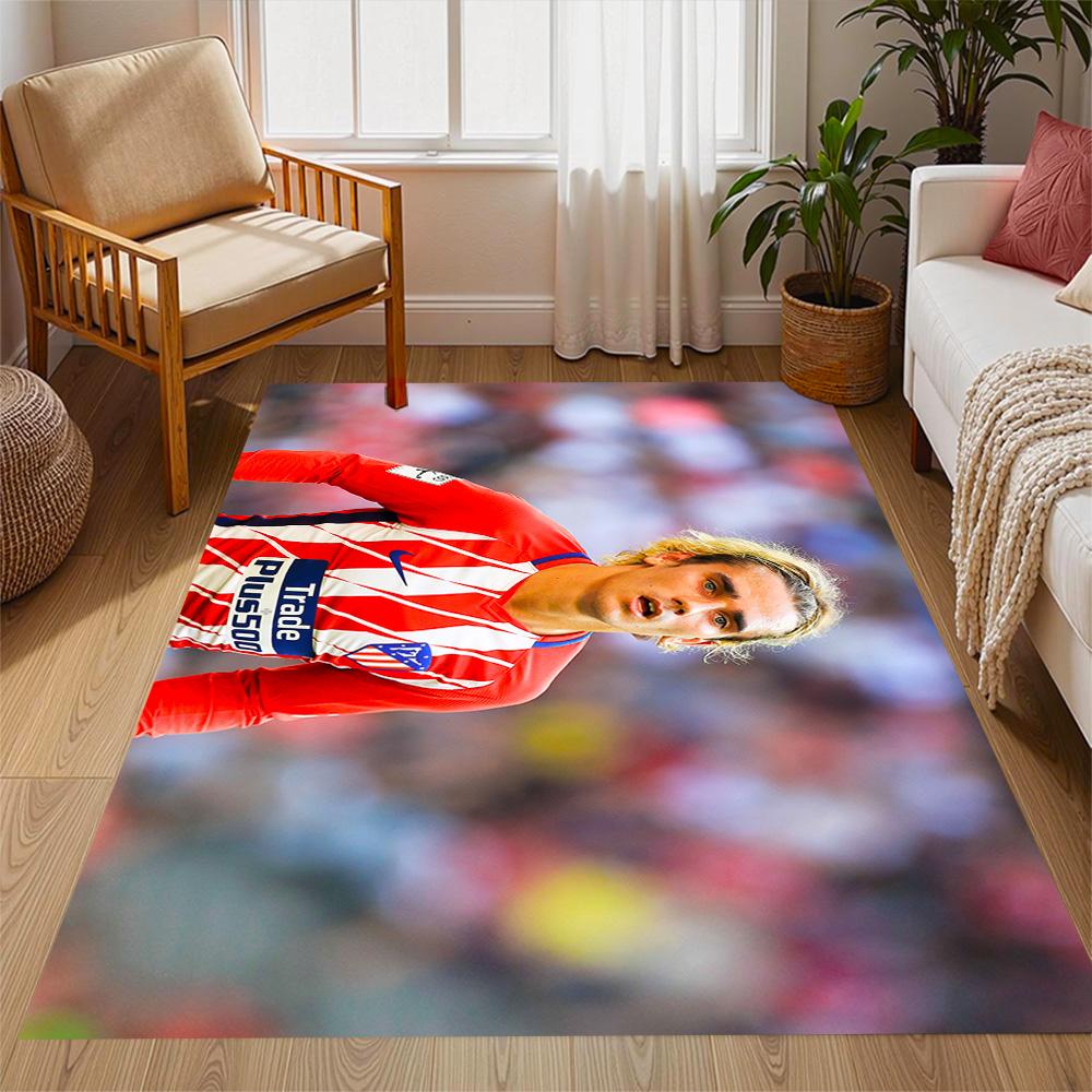 Atletico Madrid Player Floor Mat Design for Game Room Hallway Study room Bedrooms Anti-slip Rug Decorate Offices