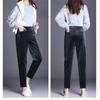 Autumn Winter Women Solid Color Pant Casual Elastic High Waist Straight Leg Trousers LooseCorduroy Warm Thick Haren Pants Female
