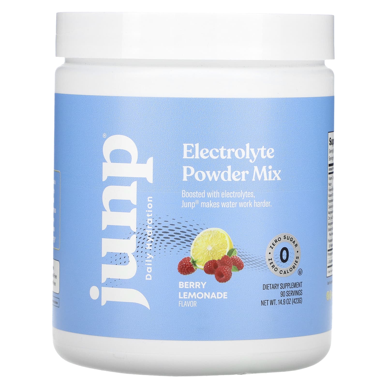 

JUNP Hydration, Electrolyte Powder Mix, Berry Lemonade Flavor, 14.9 oz (423 g)