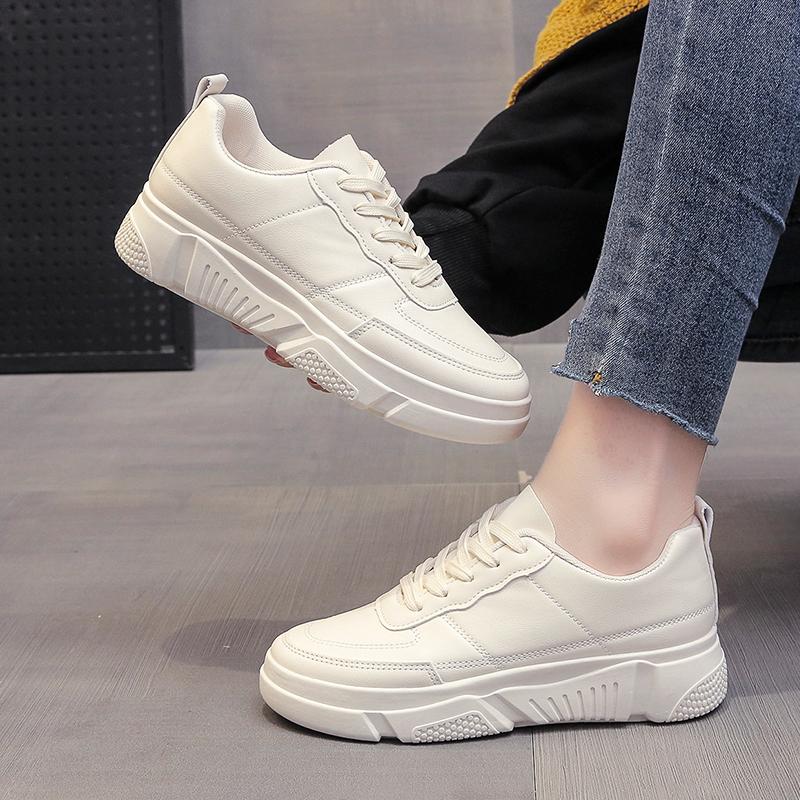 Candy Colors Sports Shoes Fashion Lace-Up Tennis Shoes Platform Femmes Sneakers Mujer Women's Vulcanized Shoes 2024 Autumn